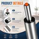 4-pack Adjustable Gas Lift Cylinders, 18-28 Inch, Silver, 18 to 28 Inch