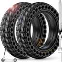 BANGTING 2PCS Upgrade 50/75-6.1 Electric Scooter Solid Tires, 8.5x2.0 Tires Tubeless for Gotrax GXL V2/XR/APEX, 8 1/2 x2 Tire Replacement for Hiboy S2, Xiaomi 3 Lite/3/Pro 2/1s/M365 (Black)