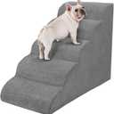 Dog Stairs for Small Dogs, High Density Foam Dog Steps, Extra Wide Non-Slip Pet Ramp for High Beds Or Couch, Soft Doggie Ladder for Dogs Injured, Older Pets, Small Cats