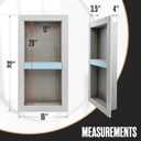 Houseables Shower Niche, Shower Niche Insert Tile Ready, Recessed Bathroom Storage, 12x28 (13x29), in Wall Shelf, Cubby Inserts, Recessed Shampoo Caddy, Inset Shelves, Built in Nook, Soap Box, Prefab