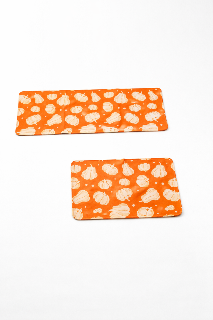 Fall Kitchen Mats Set of 2 17x29 and 17x47 Inch Hello Pumpkin Non-Slip Rugs