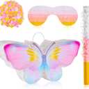 Lewtemi Butterfly Piata Decorations with Stick Blindfold and Confetti for Birthday Fairy Woodland Theme Decorations Photo Prop Funny Anniversary