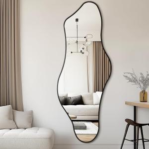 Irregular Mirror 63"x24" Cloud Vanity Mirror Wall Decor, Black
Asymmetrical Wall Mount Mirror, Decorative Mirror Modern Home Decor for Bedroom, Living Room, Entryway, Horizontal & Vertical