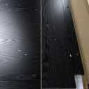 Henn&Hart 48" Fluted Rectangular Low-Profile Coffee Table for Living Room, Family Room, or Office, Black Grain