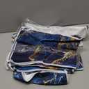 Boyiee 6 Pcs Marble Hand Towels Blue and Gold Towels Navy Blue Kitchen Towel Modern Gifts Absorbent Soft Decorative Dish Cloths Tea Towel Set Kitchen Decor Ocean Gift for Holiday Farmhouse Bathroom