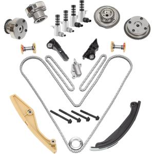 90738S Timing Chain Kit & VVT Cam Phaser & Variable Valve Timing Solenoid Fits for Edge Expedition Explorer Flex Mustang Taurus Transit 3.7L 3.5L timing chain kit AT4Z-6268-A