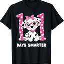 100 Days of School Dalmatian Dog Fun Kid-Friendly Design T-Shirt M