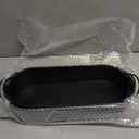 Mkono Metal Storage Basket for Toilet Tank Top Bathroom Decor, Galvanized Tray with Handle for Shelves, Farmhouse Toilet Paper Holder Organizing Bin Box for Countertop Living Room, Set of 2, Black