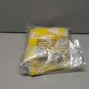 misaya Round Waterproof Vinyl Table Cloth, Buffalo Flannel Backed Tablecloth, Wipeable Plastic Table Cover for Dinner, Kitchen, Picnic (60", Yellow and White)