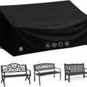 2 Seater Outdoor Bench Covers Waterproof,53W x 26D x 35H Inch,Fit for 2-Person Seating Metal,Cast Iron,Hardwood Patio Furniture Garden Loveseat Chair Sofa,All Weather and Tearproof Polyester Fabric
