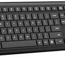 EDJO Wireless Keyboard, 2.4G Full-Sized Cordless USB Silent Computer Keyboard, Ergonomic Tilt Angle, Sleep Mode, Long Battery Life, for Windows, Mac OS Laptop/PC/Desktop/Notebook