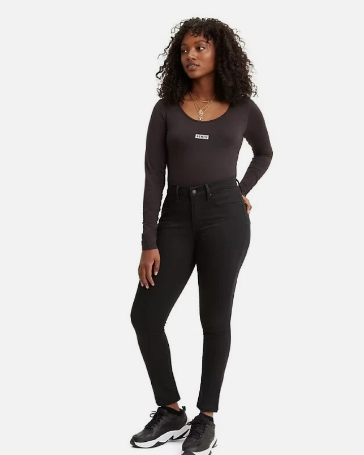 Levi's SOFT BLACK Women's 311 Shaping Skinny Jeans, US 10 Short 30x28