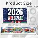 World Cup Flags 2026 Merchandise Decor 2PCS USA Canada Mexico Host Country Soccer Flag and Football Supporters Banner Around The World Decorations for Party Yard Sign for Garden Restaurant Bar Home