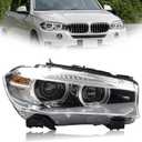 Xenon/HID Projector Headlights Semi Assembly Compatible with 2014-2018 BMW X5 F15 Headlamp Without Low&High Beam Bulbs Right Passenger Side 63117317110 BM2519149