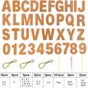 TaoBary 112 Pcs DIY Letter Kit Glitter Customizable Banner Letters Include 107 Letters and Numbers 3 Rope and 2 Needles for Birthday Halloween Christmas Wedding Valentine Party Decor(Glitter Orange)