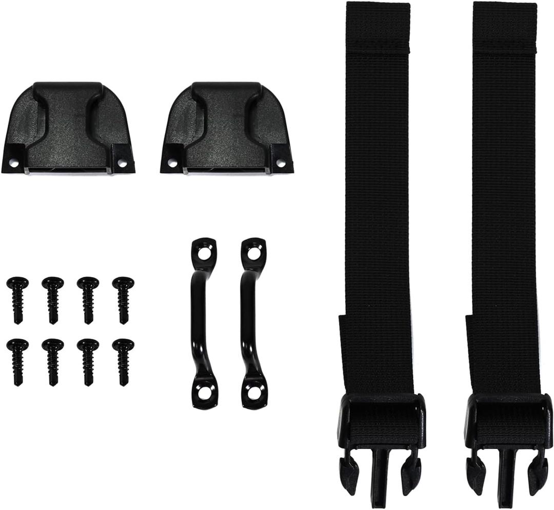 Tonneau Cover Replacement Parts, 356A0002 Buckle Kit for Bakflip Truck Bed Cover, Bottom Side Service Kit with Straps & Buckles, Compatible with Tri-Fold & Quad-Fold Tonneau Covers