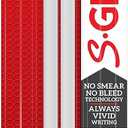 6 x Sharpie S-Gel Pen Refills, Medium Point, 0.7 mm, Black Ink, Pack Of 2 Refills