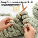 10 Pack Jumbo Chenille Yarn for Crocheting, #10 Super Bulky Baby Soft Yarn for Hand Knitting, 220 yds /70.5 oz Fluffy Chunky Knit Throw Blanket Yarn (Sage Green)