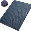 Front Door Mat,2'x3'Indoor Outdoor Door Mat,Heavy Duty Durable Welcome,Commercial Floor Mats Inside Outside Entrance, Waterproof All-Season, All-Weather Non Slip Backing Doormat for Entryway,Dark Gray