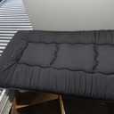 MAXYOYO Japanese Floor Futon Mattress, 4" Thicken Tatami Mat Sleeping Pad Foldable Roll Up Boys Girls Dormitory Mattress Kids Lounger Pillow Bed, Black, Full