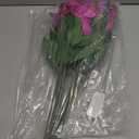 Fake Hibiscus Artificial Flowers Plants for Outdoors Decoration, 4 Bundles Silk Hibiscus Tropical Flowers Artificial Realistic UV Resistant Faux Flower for Outside Planter Patio Porch Garden, Purple