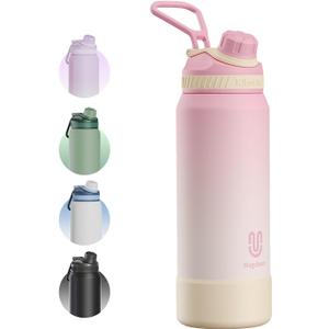 Magcheer 32oz Insulated Water Bottle| Double-Wall Vacuum Stainless Steel, Wide Mouth Design, Leak-Proof Reusable Bottle for Gym, Sports & Daily Hydration - Pink