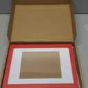 wyooxoo 8x12 Picture Frame Set of 2 Made of Solid Wood Red Photo Frames Display Pictures 6x8 with Mat or 8x12 Without Mat Colorful Frame For Tabletop Display or Wall