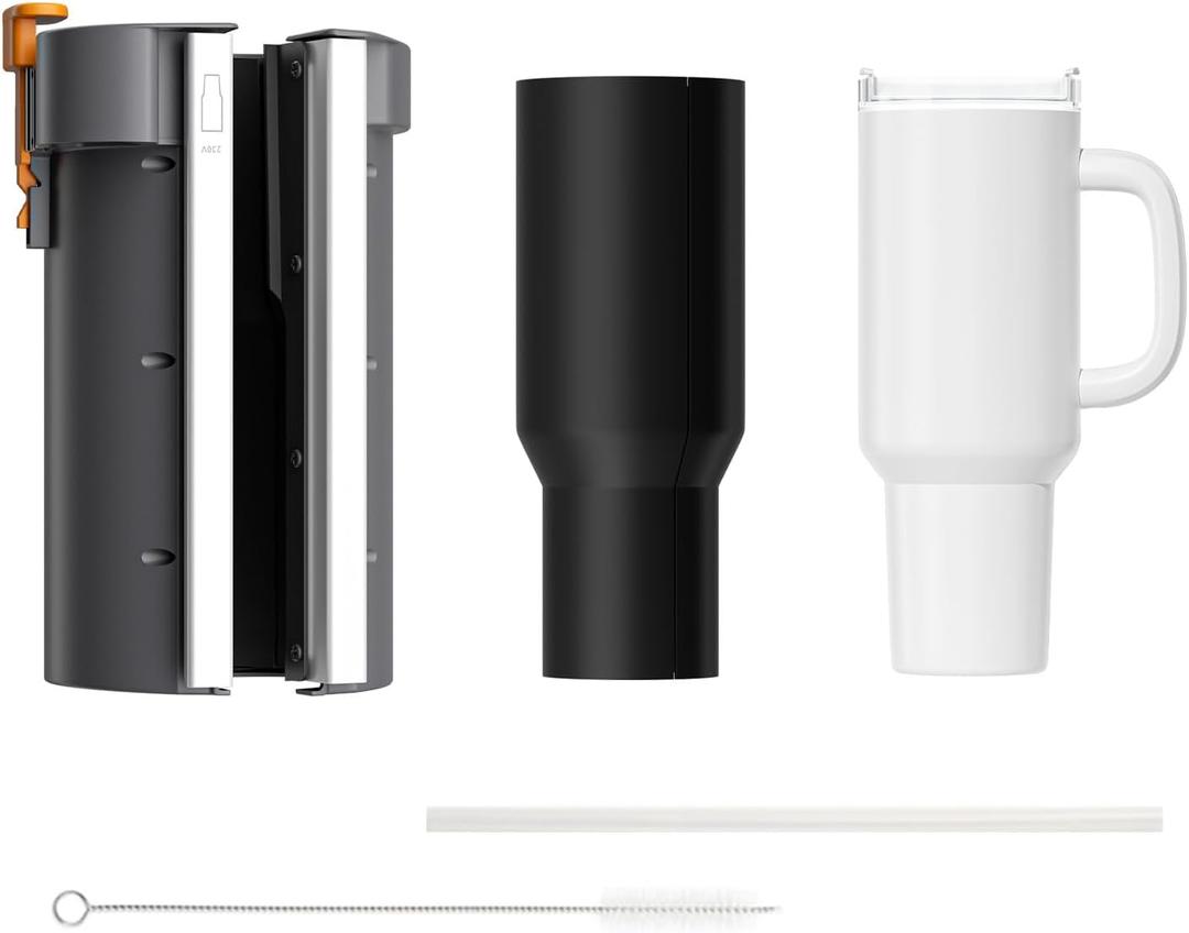 HTVRONT Tumbler Heat Press Attachment for 40 oz Detachable Handle Tumbler, Comes with a 40 oz Tumbler with Handle, Install and Replace in Seconds