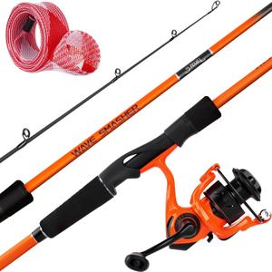 Ghosthorn Fishing Rod and Reel Combo Spinning 2-piece Rods Carbon Fiber 7.0FT Set name: Mh, 3000 reel