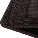 Poly Wicker Baskets 4 Pack 16 inch Coffee Large Wicker Baskets Storage Rustic, Durable & Easy-Cleaning Bread Baskets, for Home, Restaurant & Hotel Use
