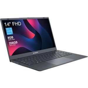 Laptop Computer, 8GB DDR4 RAM/256GB SSD, Celeron J4005 Processor, 14 Inch FHD Display, Thin & Portable Notebook PC, 2.4G/5G WiFi and Bluetooth 5.1