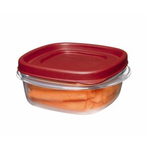 Rubbermaid Easy Find Lid Square 1-1/4-Cup Food Storage Container, 1 Count (Pack of 8)