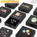 Jewelry Gift Boxes, 20 Pack 3.53.5x1Inch Cardboard Jewelry Boxes, Bulk Small Jewelry Boxes with Lids for Necklace Ring Earring Display Box (Black)