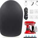 Sliding Mat for Kitchen aid 4.5-5 Qt Stand Mixer with 1Pc Cord Organizer and 3Pcs Attachment Holder for Kitchen Appliance Slider Counter, Moving Tray (4.5-5 Qt Pine Wood, Black)