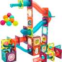 LTKFFFdp Magnetic Building Blocks STEM Educational Toys for Kids Ages 4-12, Ball Track and 3D Stacking Construction Set