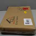 QEEIG C Table Side Table Set of 2 Living Room Sets C Shaped Couch Tray End Tables Farmhouse, Rustic Brown (017-30BN)