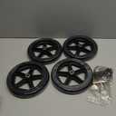 4Pcs 8 Inch Solid Replacement Wheels - Environmentally Friendly Rubber Material, Wear-Resistant PU Tires, Anti-Slip, and Durable ABS Wheel Hub - Easy to Install (4 Pcs)
