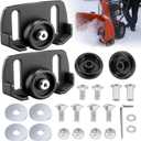 Universal Roller Skid Snow Thrower Shoes | 490-241-0038 Snow Blower Skid Shoes W/Hardware, for Craftsman, MTD, Cub Cadet, Fits Most 2-Stage and 3-Stage Snow Thrower Snowblowers