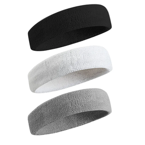 BEACE Sweatbands Sports Headband for Men & Women - Moisture Wicking Athletic Cotton Terry Cloth Sweatband for Tennis, Basketball, Running, Gym, Working Out