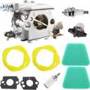 Carburetor for Poulan Pro PP220 PP221LE Chainsaw - Compatible with 545081885, 1950, 2050, 2150, 2350, 2450, 2550, 262, Wild Thing & More Replacement 530069703 530071821 530071618 530071620 545006057