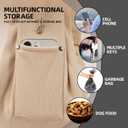 Dog Carrier Sling - Reversible Puppy Carrier Purse with Storage Pocket, Hand-Free Dog Sling Carrier for Carry Small Dogs and Cats, Travel Safety Harness, Dog and Cat Harness (Apricot)