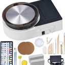 VEVOR Pottery Wheel for Kids Adults and Beginners - Complete Pottery Kit with 6" Turntable & Storage Design, Speed Adjustable with Air Clay Art Supplies Sculpting Tools, Craft Christmas Gifts, White