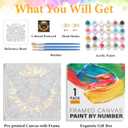Framed Paint by Numbers Kit for Adults Beginner Butterfly, Adult Paint by Number Kits on Canvas Framed, DIY Acrylic Oil Painting by Numbers with Frame, Sunflower for Home Decor Gift 10 X 10 Inch (OPFUS2504-11)