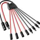 ECO-WORTHY Integrated Solar Connector 2-8 Y Branch Parallel PV Adapter Cable Wire Plug Tool Kit for Solar Panel(M/FFFF+F/MMMM)