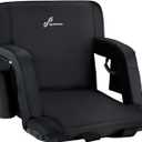 Sportneer Stadium Seats for Bleachers, Bleacher Chairs with Back and Cushion Bleacher Seats with Back Support Padded Stadium Chair with Armrests 6 Reclining Positions for Sport Events Camping Beaches