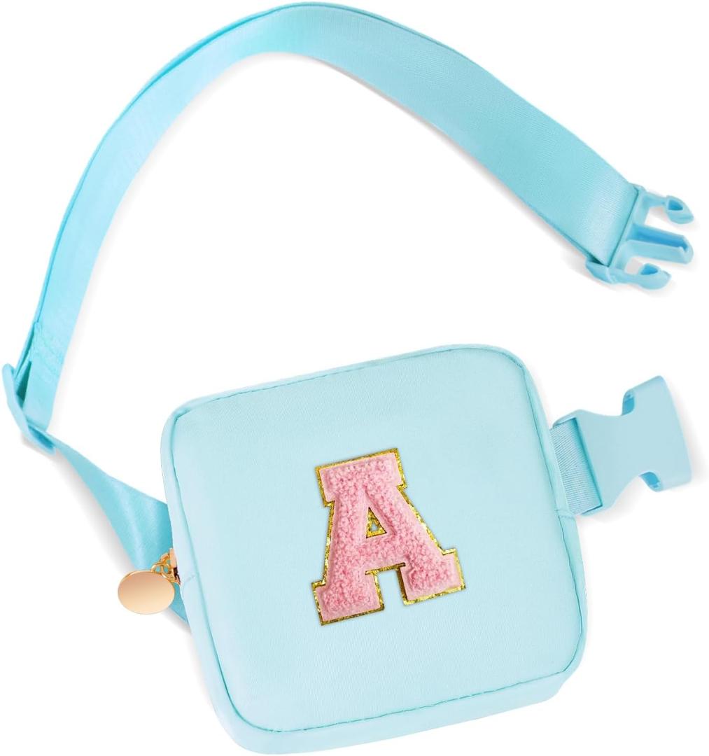 Uygafly Birthday Gifts for 2 3 4 5 6 7 8 9 10 11 Year Old Girls - Mini Fanny Pack Cute Crossbody Bag Belt Bag Trendy Stuff,Graduation Gifts for Girls Teens Kids Daughter Sister Her - Blue,A
