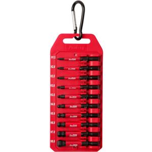 Impact Power Bit Set W/clip, hex ball end bit set H1.5-H8, 2 Inch Length, Industrial Strength, 1/4" Hex Shank