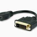 GE DVI to HDMI Adapter, Black