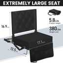 Sheenive Stadium Seats for Bleachers with Back Support 2 Pack, 13.5" Extra Deep, 2.8" Cushion, 380LB Each, Set of 2 Padded Folding Bleacher Chairs for Football Baseball Sports Events, 17.1 x 13.5 x 16.5 inches