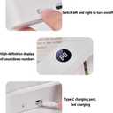 Black Smart Led Reading Light, Book Light Treasure Box, Rechargeable Clear LED Flat Reading Light with 3 Colors & Timer, Doodleable Study Lamp, The Quiet Reader's Dream Lights